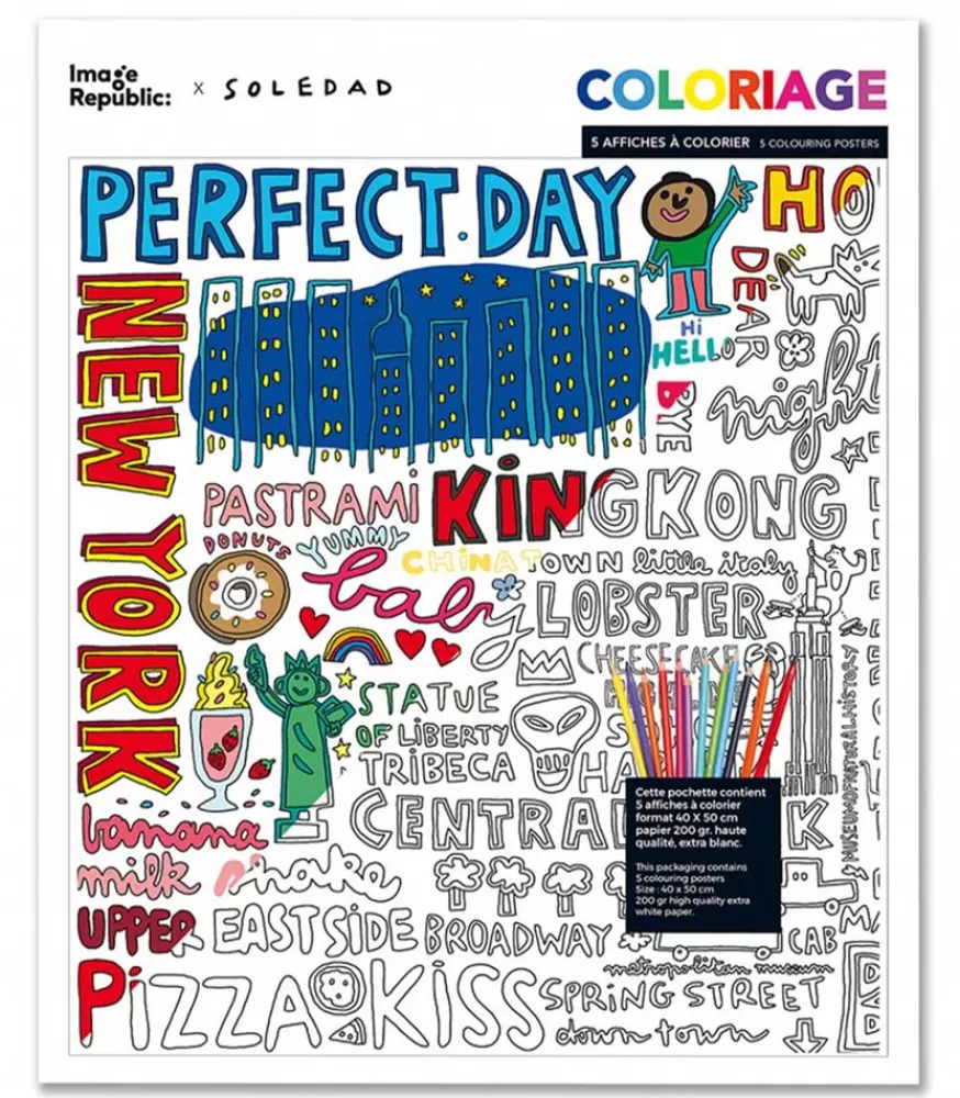 Image Republic 5 Affiches A Coloriages Soledad 2 40 X 50 Cm