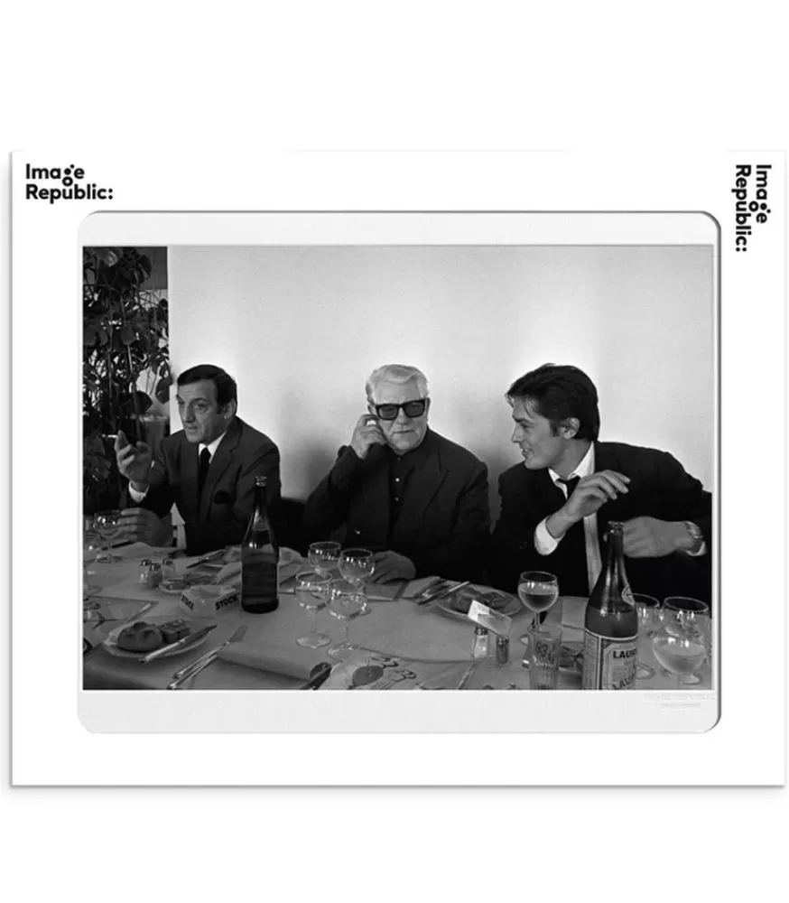 Image Republic Affiche La Galerie Delon Gabin Ventura Dejeuner 40 X 50 Cm