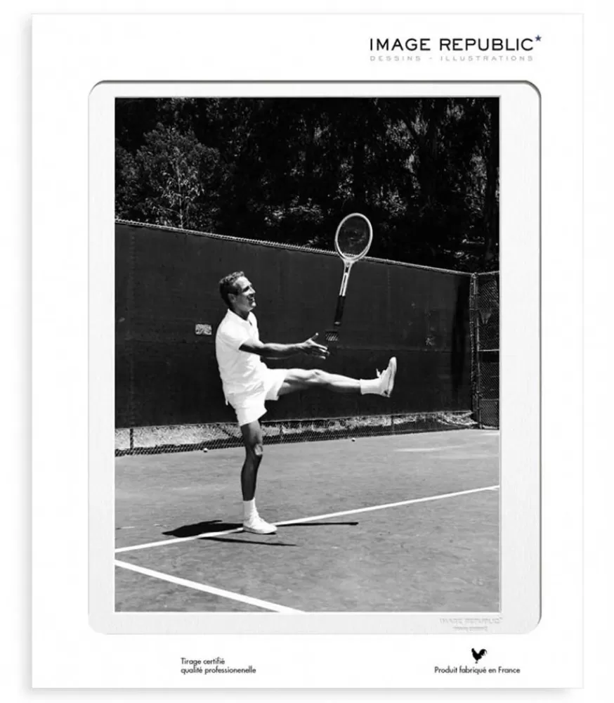Image Republic Affiche La Galerie "Paul Newman Tennis" 40 X 50 Cm