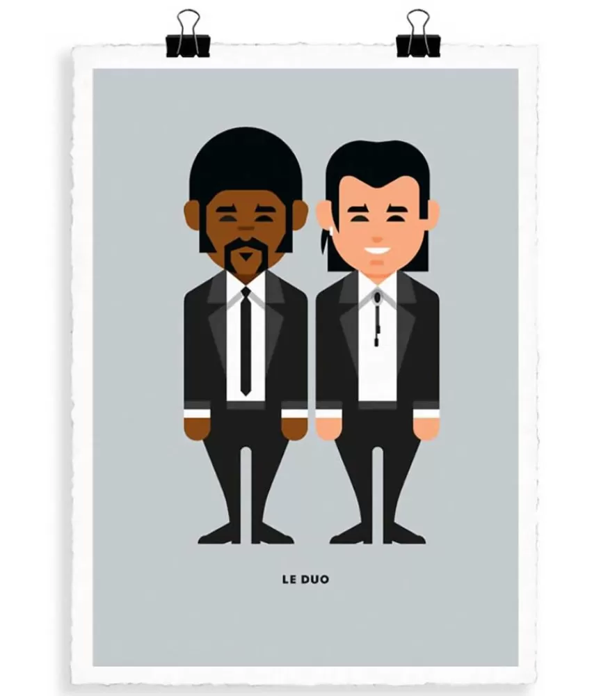 Image Republic Affiche Le Duo Solo 25 "Pulp Fiction" 56 X 76 Cm