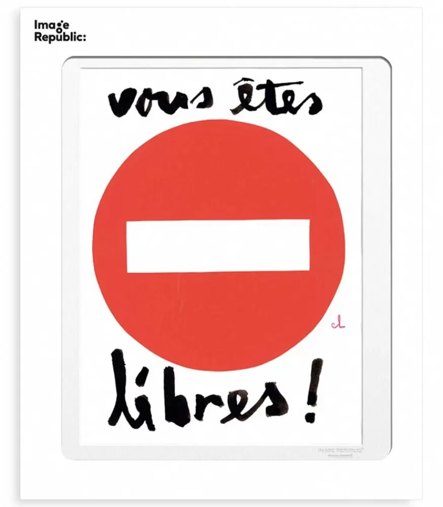 Image Republic Affiche Marc Antoine Coulon Divers Libres 40 X 50 Cm