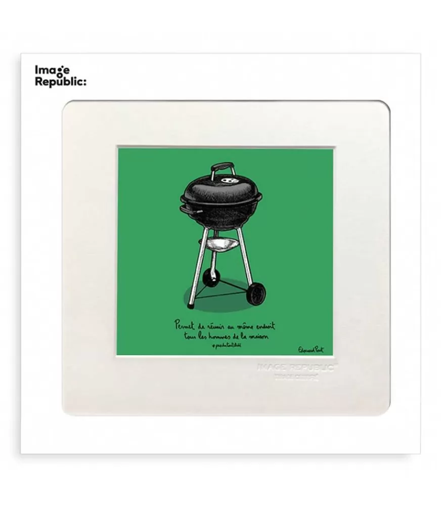 Image Republic Affiche Pdtc Edouard Pont 086 Barbecue Couleur 22 X 22 Cm