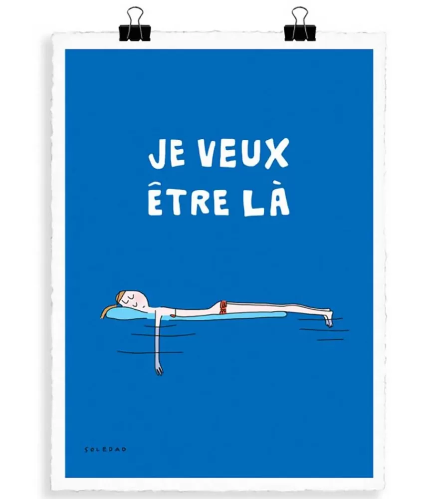 Image Republic Affiche Soledad "Je Veux Etre La" 56 X 76 Cm