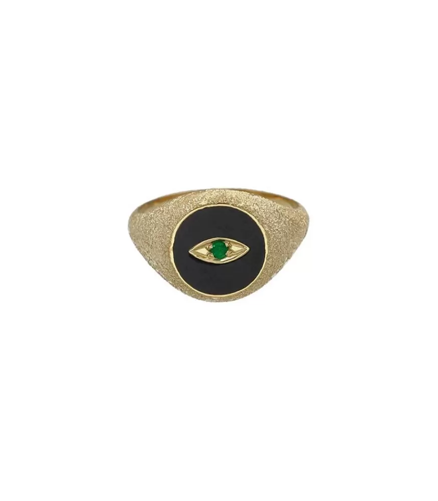 Femme Feidt Paris Bague Oeil Ibiza Or Jaune Et Resine Coloree