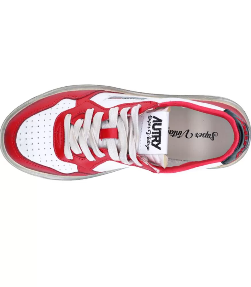 Femme Autry Baskets Super Vintage Capsule White/Black/Rouge