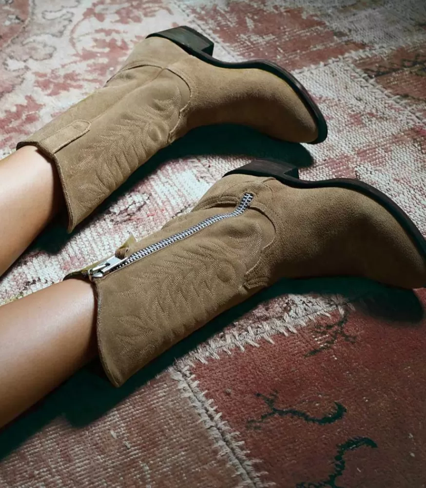 Femme Mexicana Boots Razz 10 Tan Sof Wild Suede X Jane De Boy