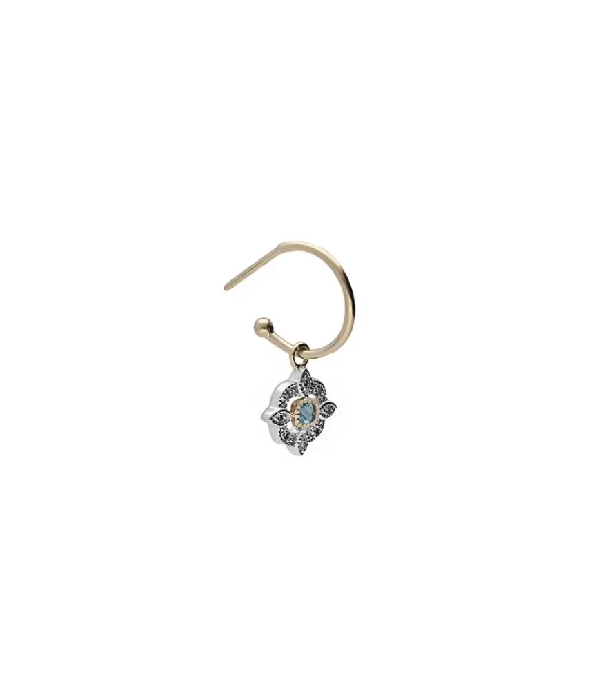Femme Pascale Monvoisin Boucle D'Oreille Bettina London Blue Topaz