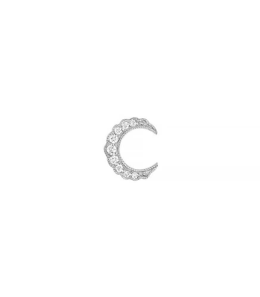 Femme Stone Paris Boucle D'Oreille Moonlight Or Blanc