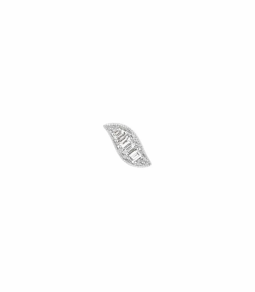Femme Stone Paris Boucle D'Oreille Romeo Et Juliette Or Blanc Et Diamants