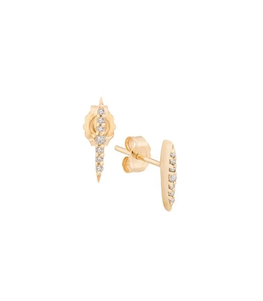Femme Céline Daoust Boucles D'Oreilles Rayons De Soleil Petits Diamants Et Or