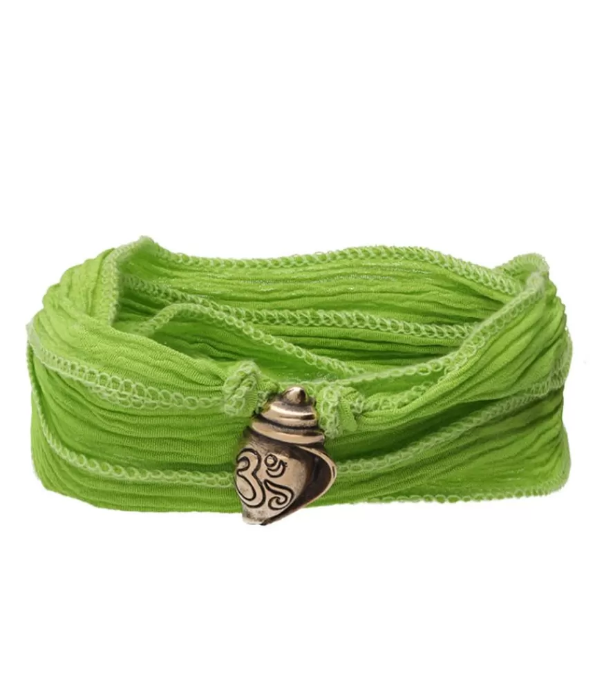 Femme Catherine Michiels Bracelet En Soie A Nouer Et Charm Shanka En Bronze