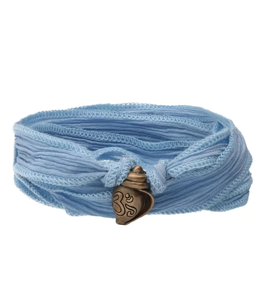 Femme Catherine Michiels Bracelet En Soie A Nouer Et Charm Shanka En Bronze