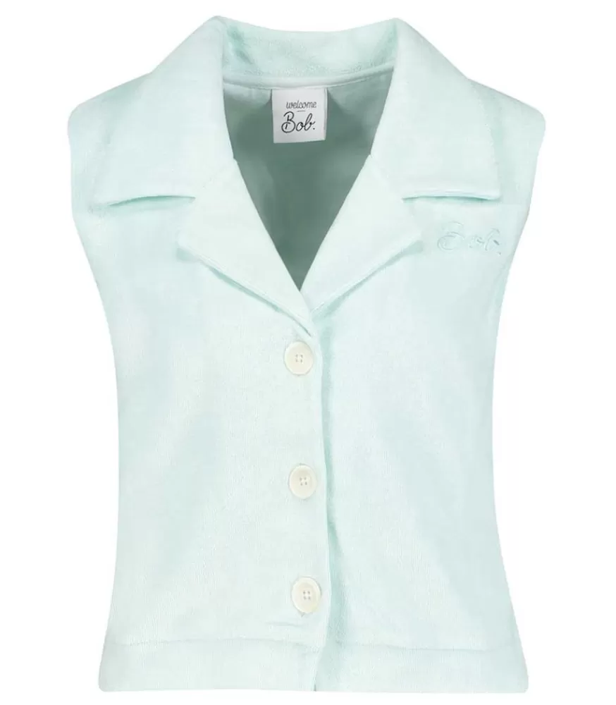 Femme Welcome Bob Cardigan Sans Manches Fidji Lagon