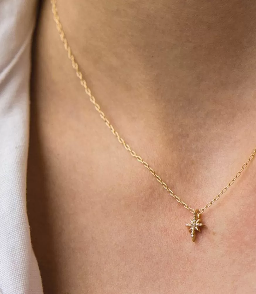 Femme Céline Daoust Collier North Star Diamant Or Jaune 45 Cm