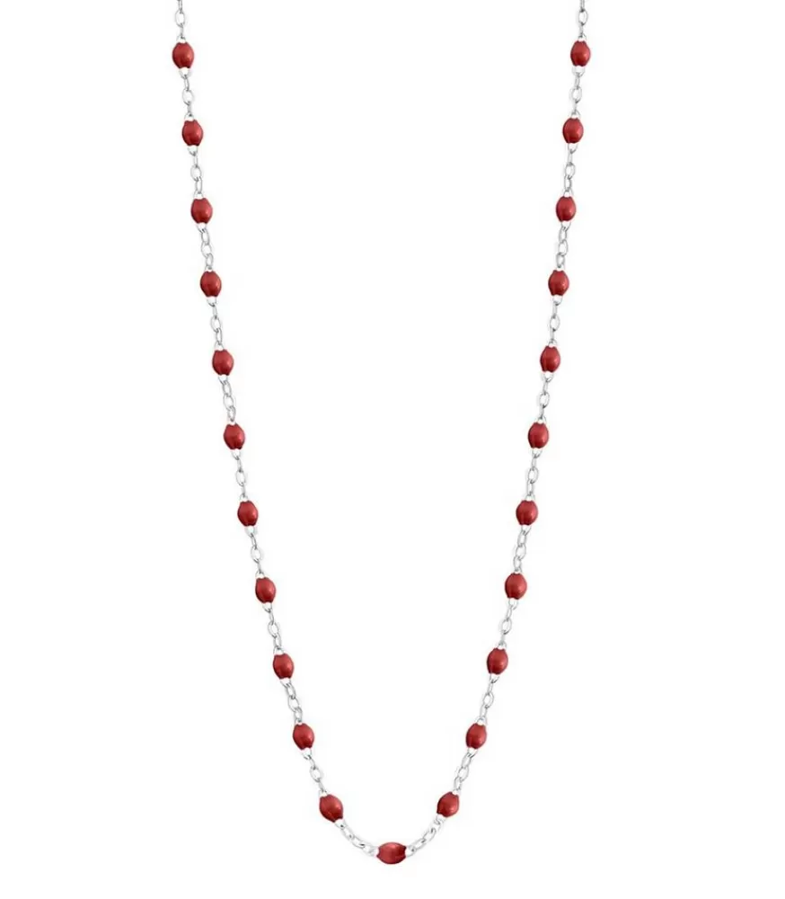 Femme Gigi Clozeau Collier Or Blanc Et Perles De Resine 42 Cm