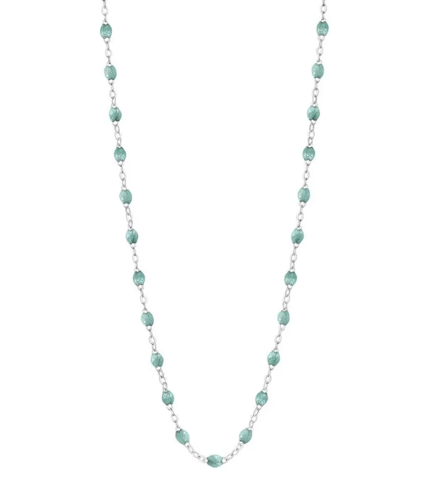 Femme Gigi Clozeau Collier Or Blanc Et Perles De Resine 42 Cm