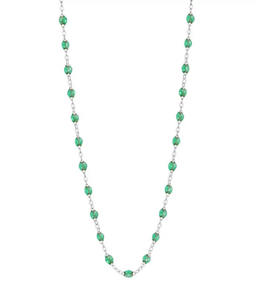 Femme Gigi Clozeau Collier Or Blanc Et Perles De Resine 42 Cm