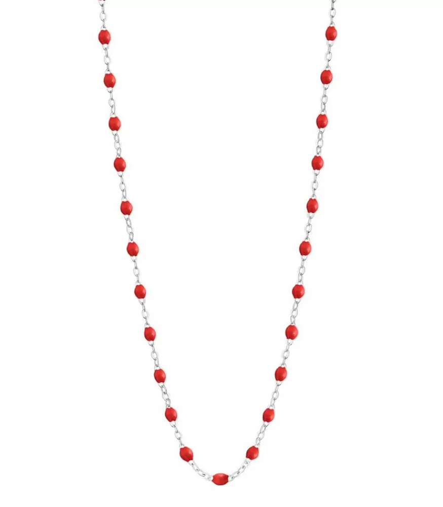 Femme Gigi Clozeau Collier Or Blanc Et Perles De Resine 42 Cm