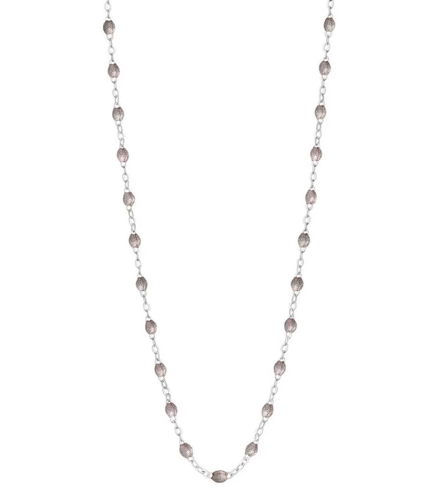 Femme Gigi Clozeau Collier Or Blanc Et Perles De Resine 42 Cm