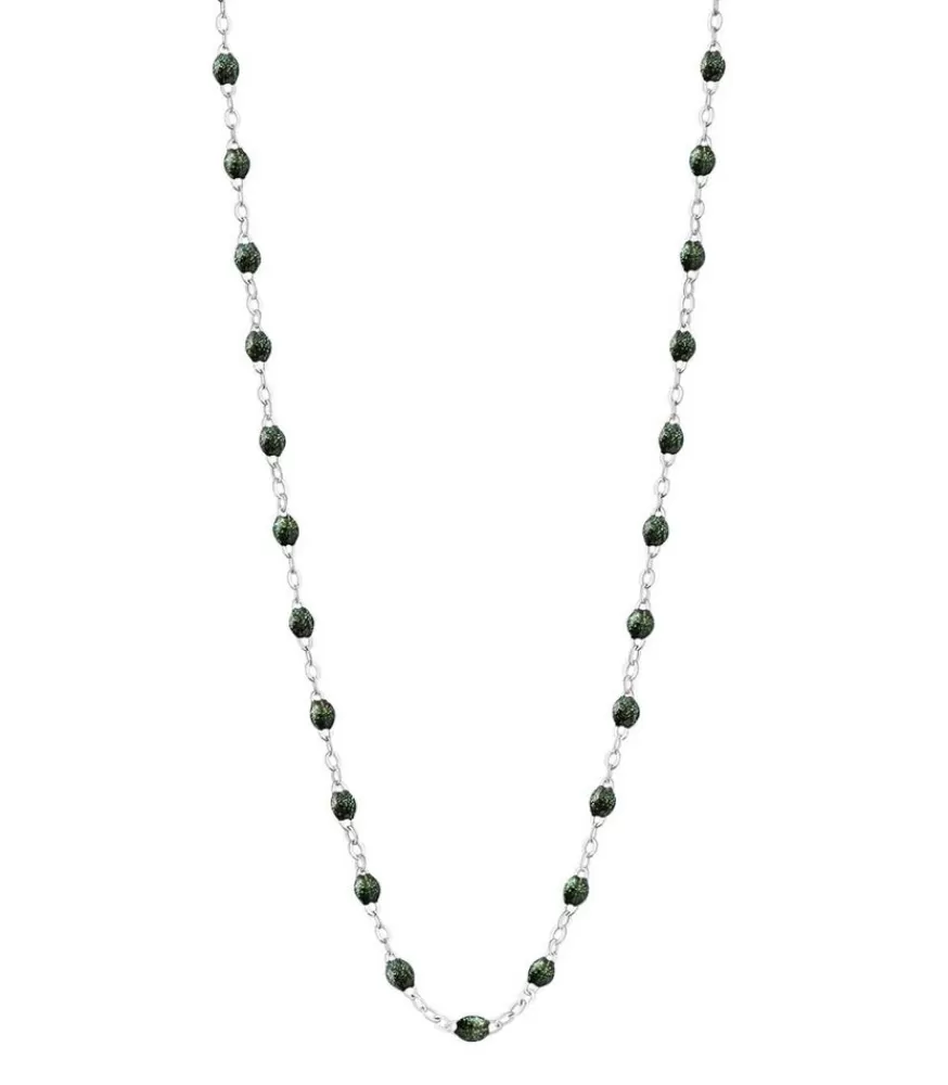 Femme Gigi Clozeau Collier Or Blanc Et Perles De Resine 42 Cm