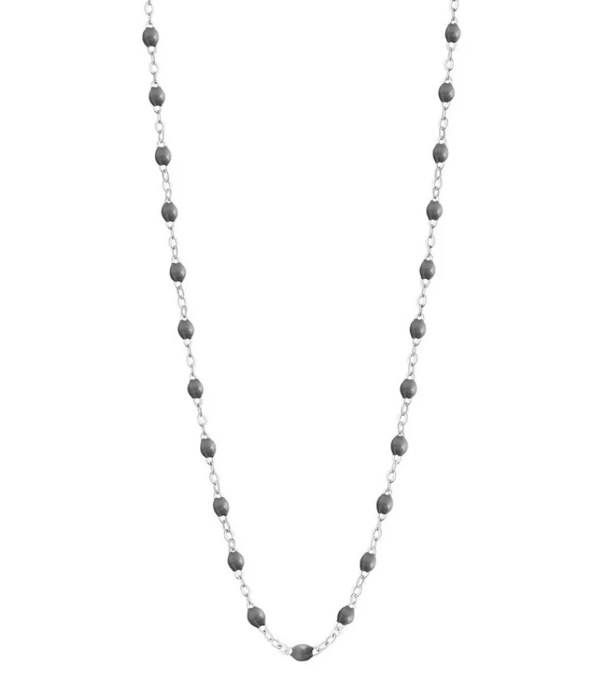 Femme Gigi Clozeau Collier Or Blanc Et Perles De Resine 42 Cm