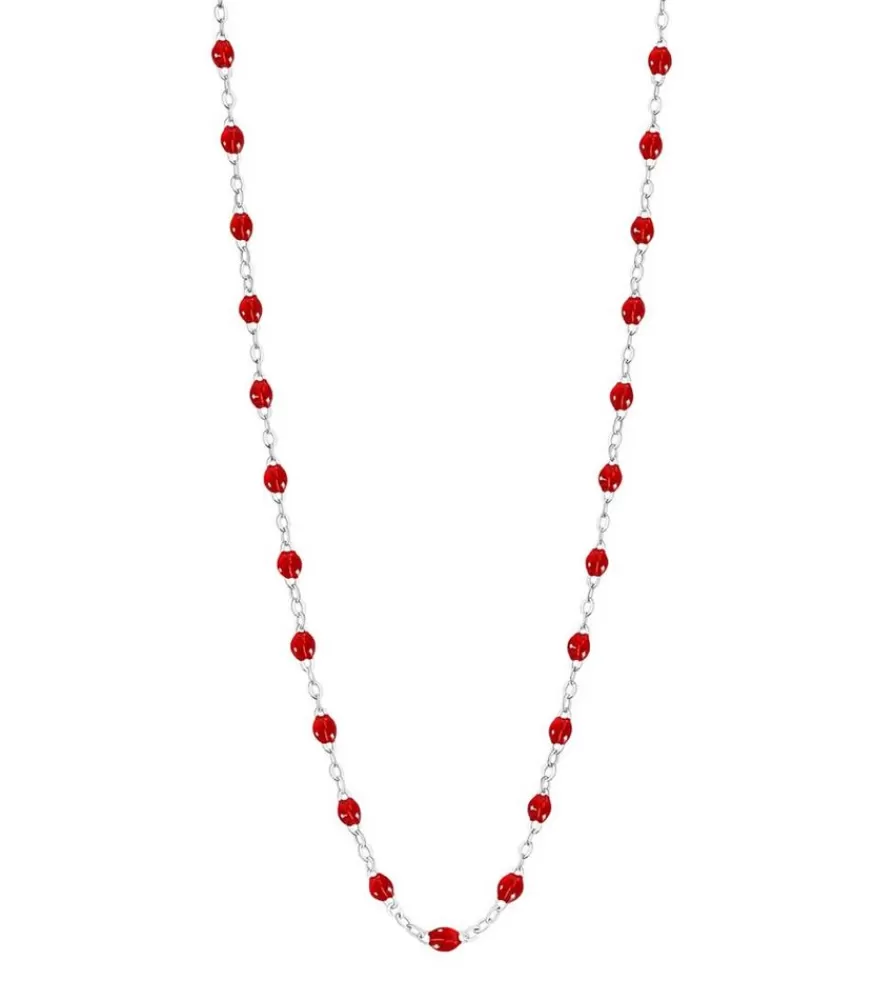 Femme Gigi Clozeau Collier Or Blanc Et Perles De Resine 42 Cm