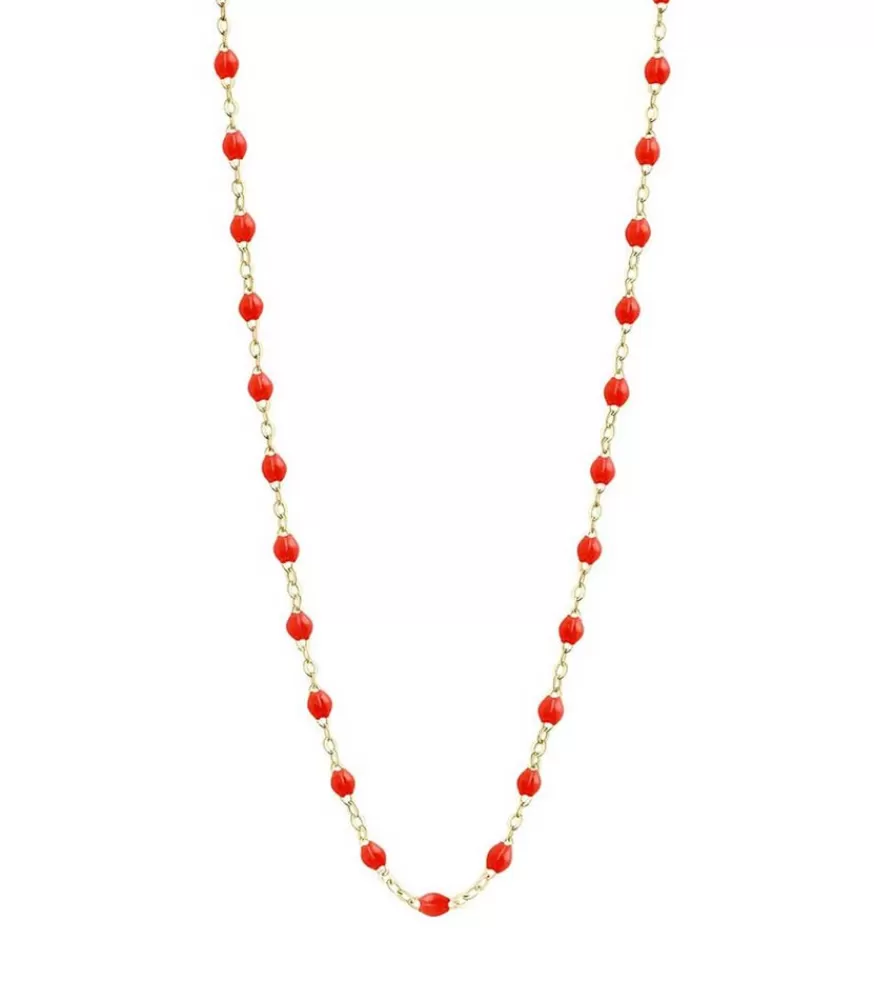 Femme Gigi Clozeau Collier Or Jaune Et Perles De Resine 42 Cm