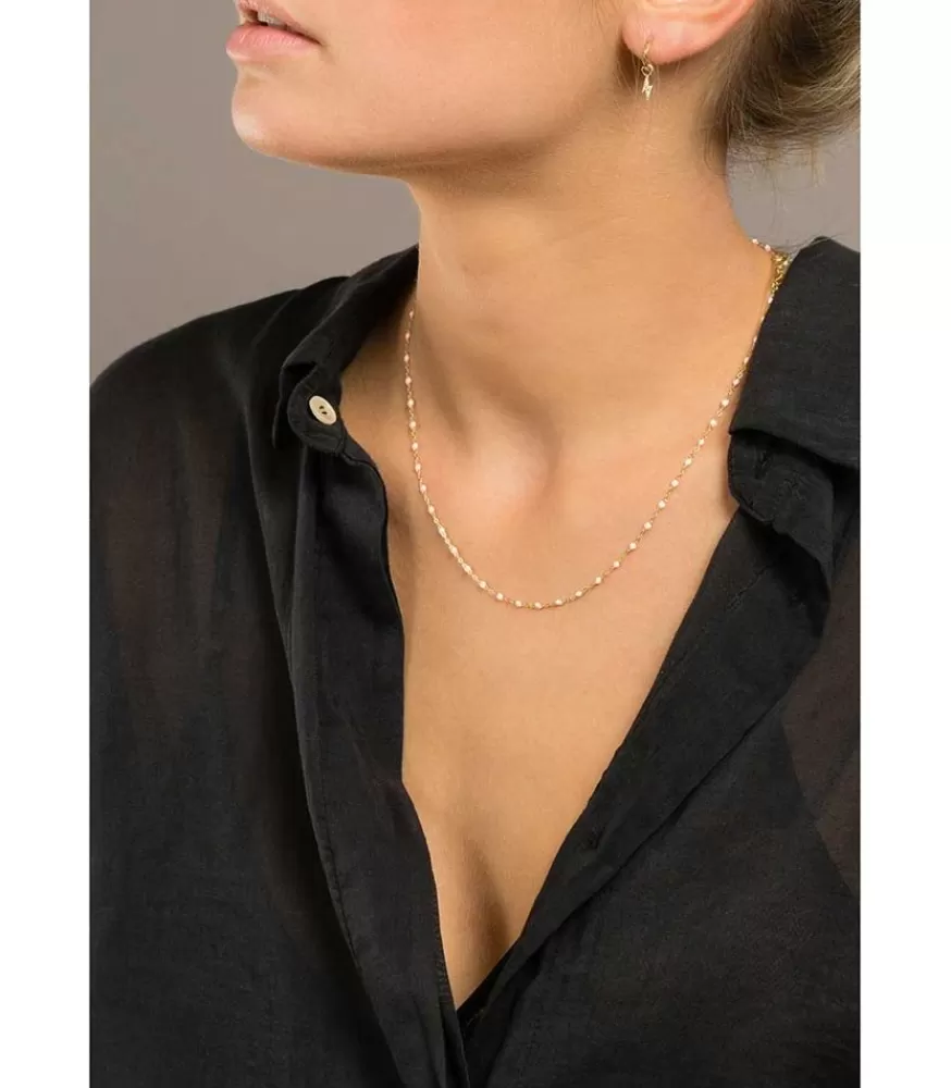 Femme Gigi Clozeau Collier Or Jaune Et Perles De Resine 42 Cm