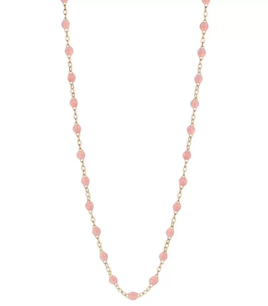 Femme Gigi Clozeau Collier Or Rose Et Perles De Resine 42 Cm
