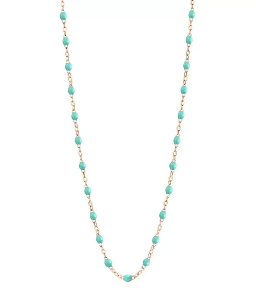 Femme Gigi Clozeau Collier Or Rose Et Perles De Resine 42 Cm