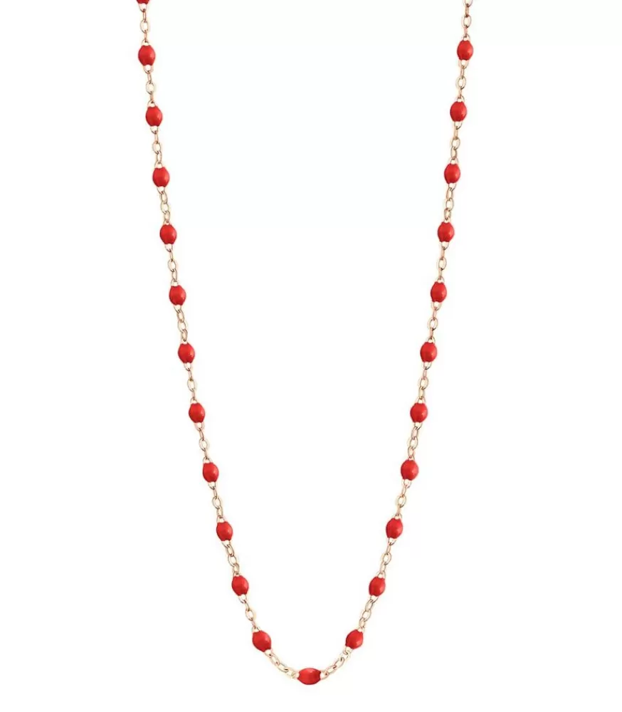 Femme Gigi Clozeau Collier Or Rose Et Perles De Resine 42 Cm