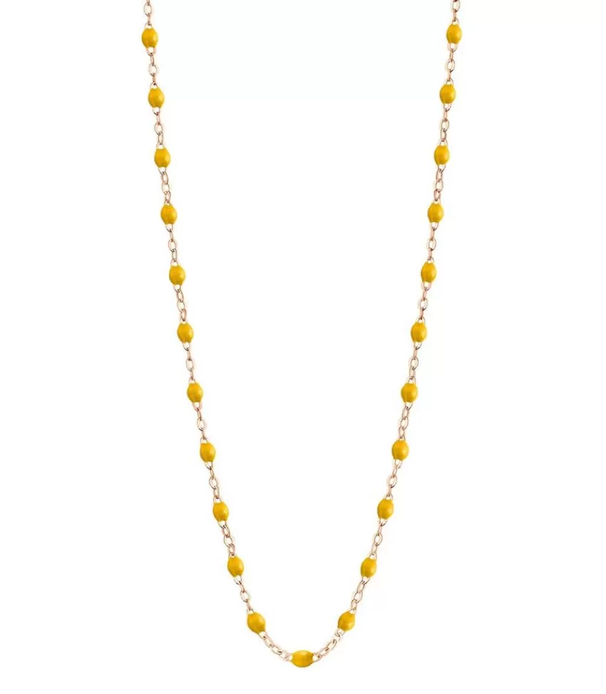 Femme Gigi Clozeau Collier Or Rose Et Perles De Resine 42 Cm