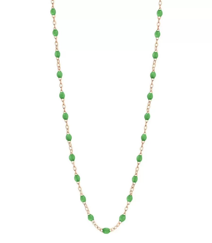 Femme Gigi Clozeau Collier Or Rose Et Perles De Resine 42 Cm