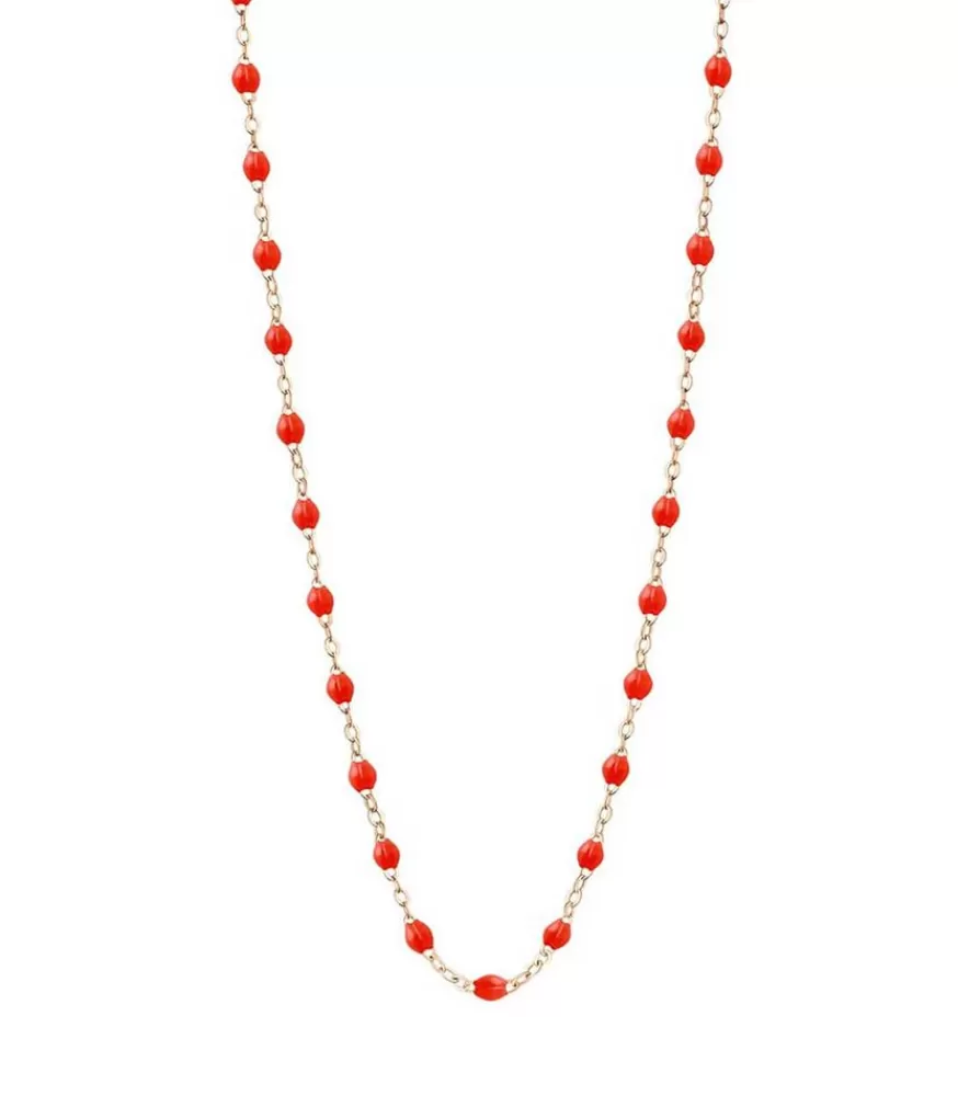 Femme Gigi Clozeau Collier Or Rose Et Perles De Resine 42 Cm