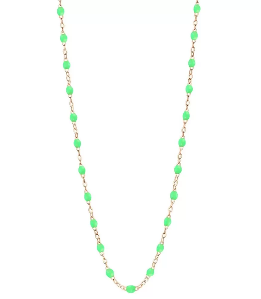 Femme Gigi Clozeau Collier Or Rose Et Perles De Resine 42 Cm