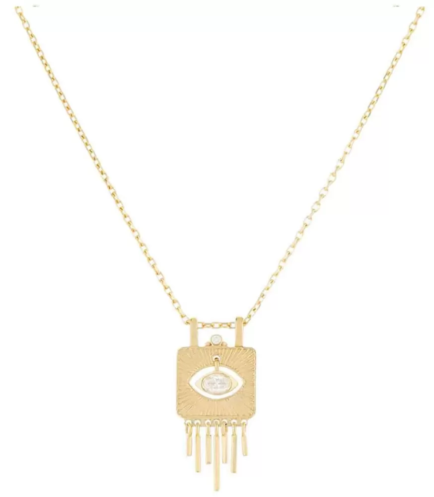Femme Céline Daoust Collier Rayon De Soleil En Or Et Oeil En Diamant Chaine 45Cm
