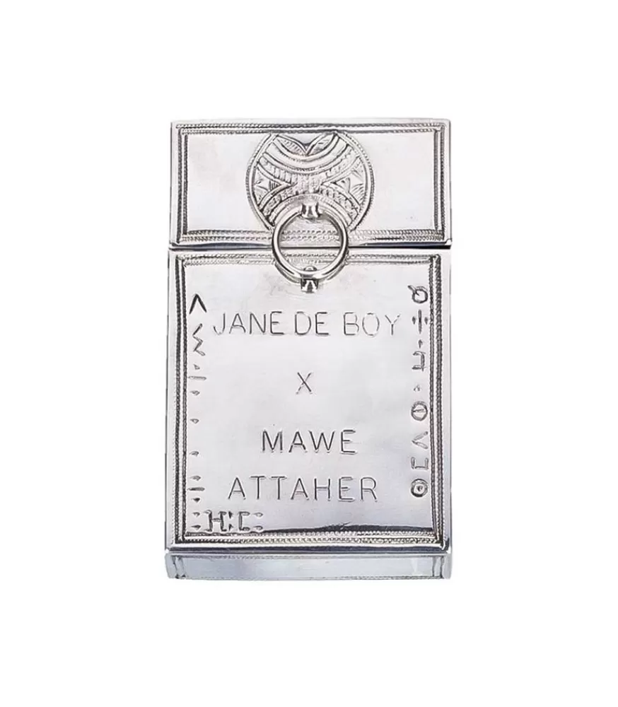 Femme Mawé Attaher Etui A Cigarettes Jane B. En Argent X Jane De Boy