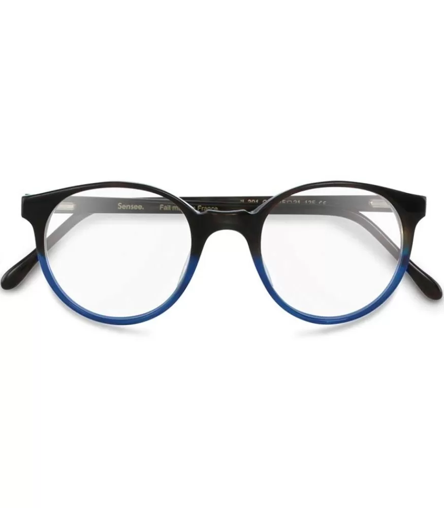 Femme Sensee Lunettes Ecran Cl.301 Bicolore Degrade Bleu