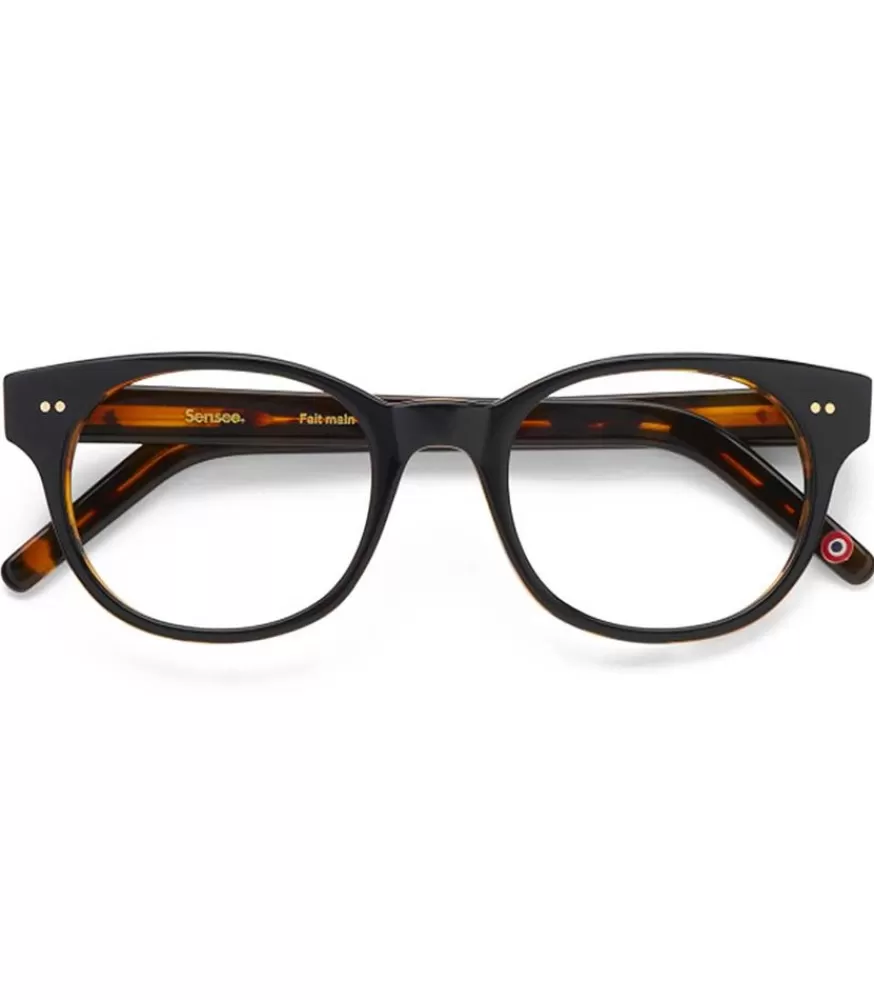 Femme Sensee Lunettes Ecran Pa.107 Bicolore Noir Ecaille