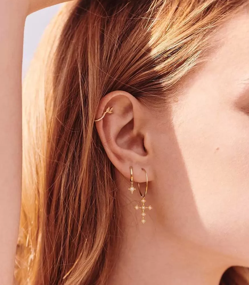 Femme Stone Paris Mini Creole Into The Wild Or Jaune Et Diamants