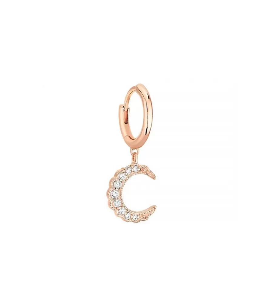 Femme Stone Paris Mini Creole Moonlight Or Rose