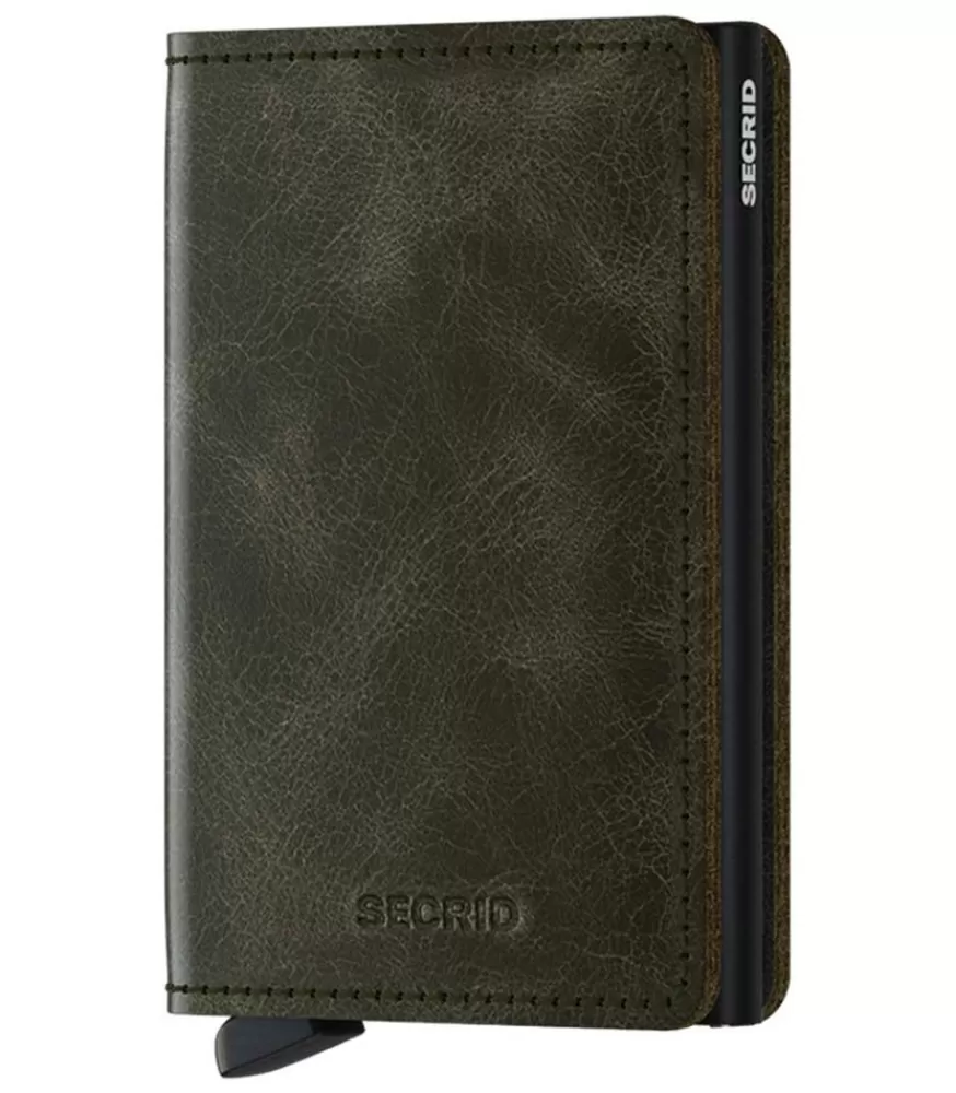 Femme Secrid Porte-Carte Slimwallet Vintage Olive Black