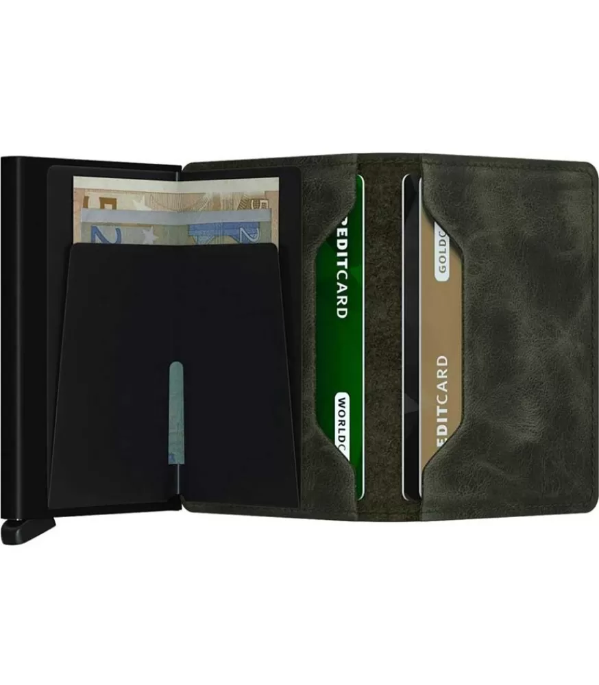 Femme Secrid Porte-Carte Slimwallet Vintage Olive Black
