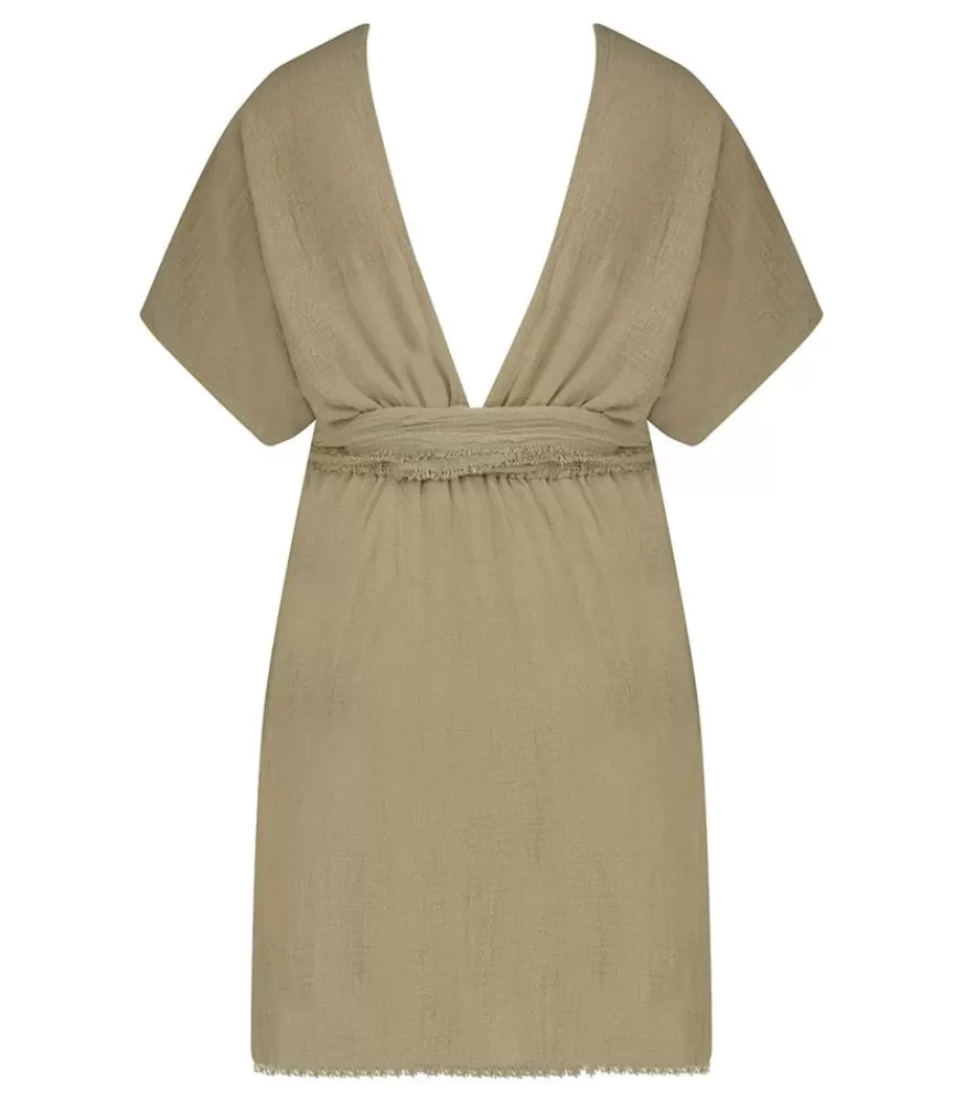 Femme Maison Saint Julien Robe Courte Empire Khaki