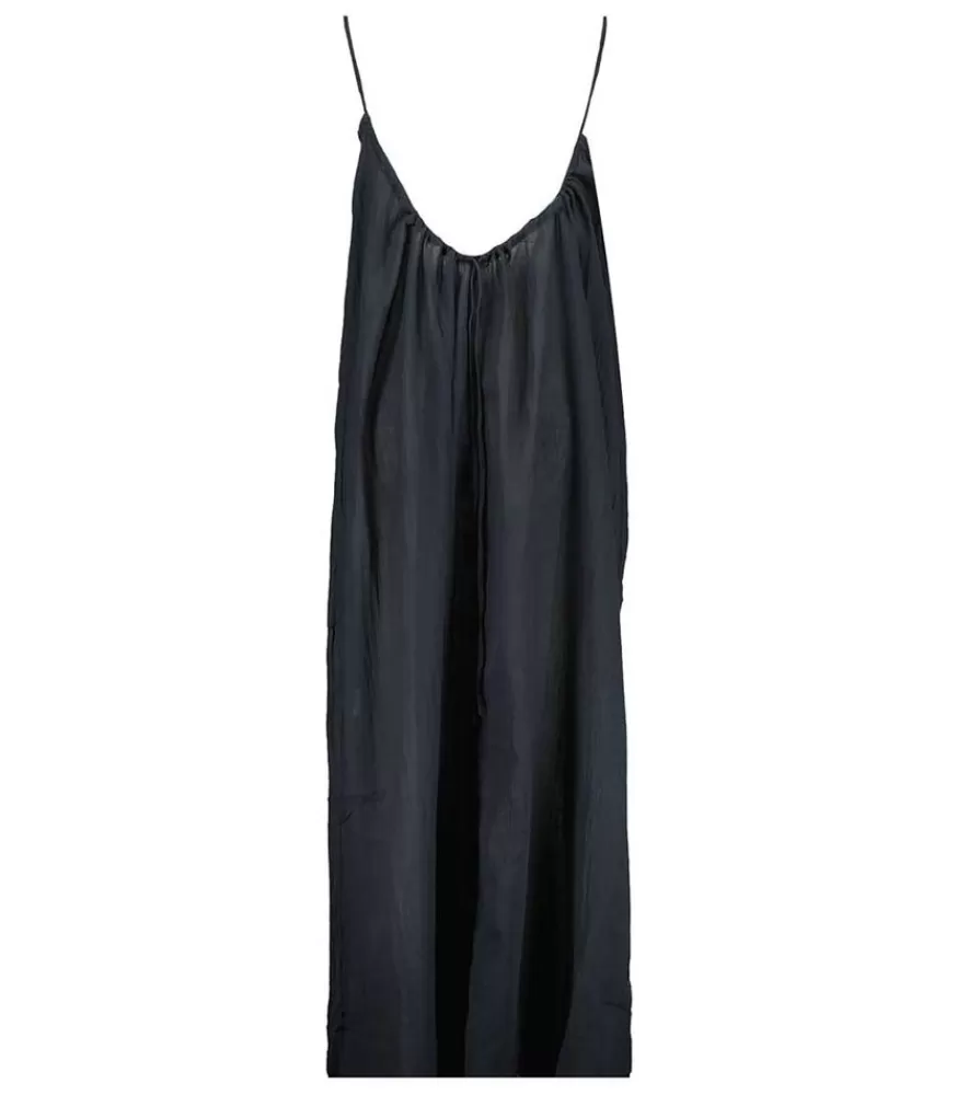 Femme Maison Saint Julien Robe Plissee Palm Beach Bleu Nuit