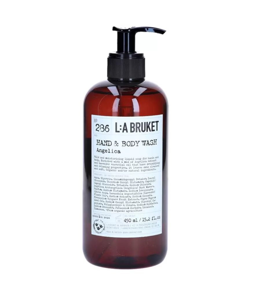 Femme L:a Bruket Savon Liquide Mains Et Corps N°286 Angelique Et Lavande 450 Ml