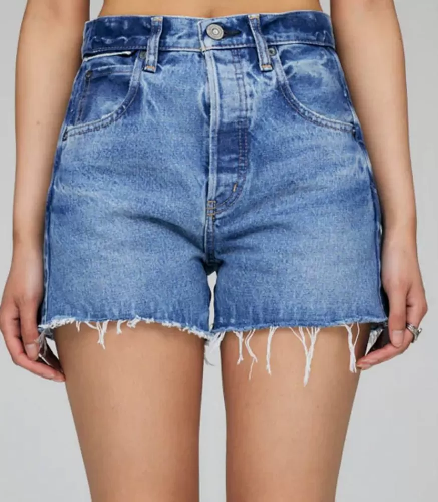 Femme Moussy Vintage Short En Denim Cary A Taille Haute