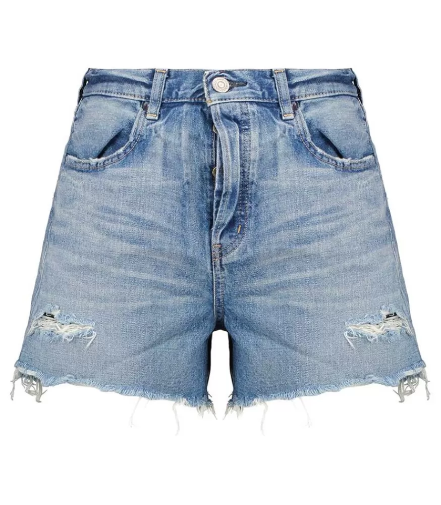 Femme Moussy Vintage Short En Denim Pelion A Taille Haute