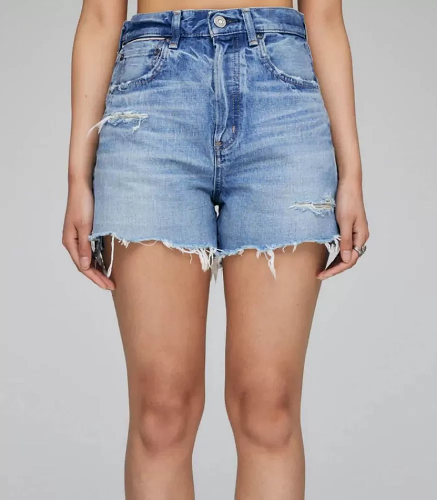 Femme Moussy Vintage Short En Denim Pelion A Taille Haute