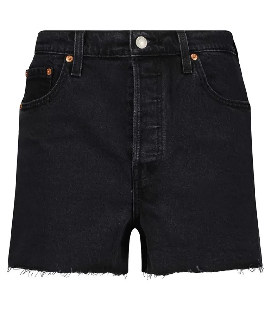 Femme Levi's Short En Jean Ribcage Black Lake